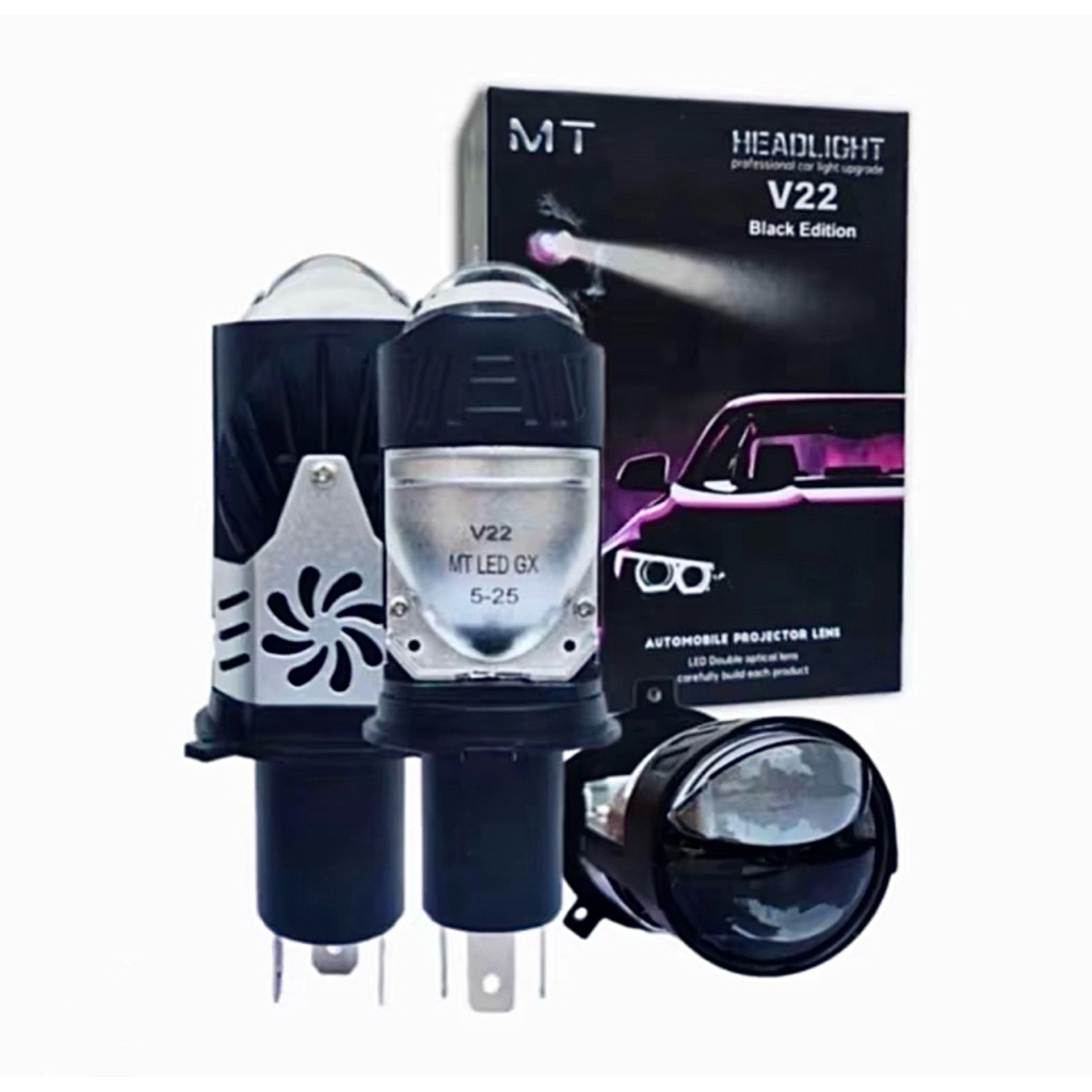 Bóng Đèn LED H4 V22 Ultra 55W-60W Siêu Sáng Cho Xe Máy Ô Tô