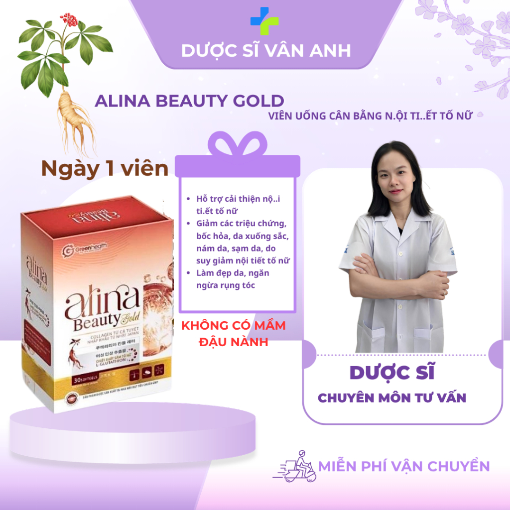 Viên uống nội tiết Alina Beauty Gold 30 viên
