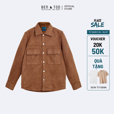 [Sale] Áo sơ mi nam Ben & Tod R1622 BC234 chất cotton basic cao cấp tay dài Regular
