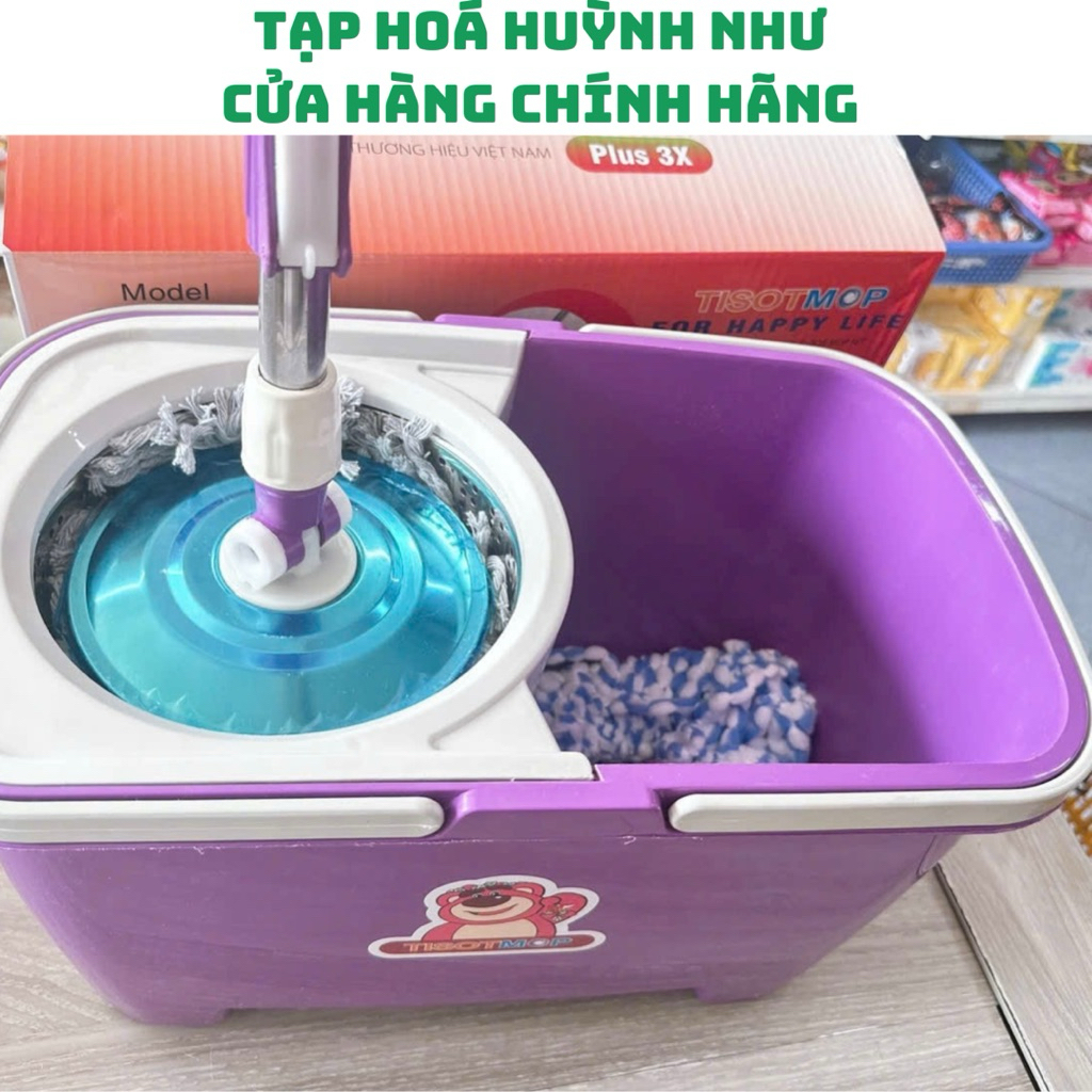[CHÍNH HÃNG]Bộ Chổi lau nhà tự vắt thông minh xoay 360 độ- Bộ lau nhà cao cấp cây inox Tissot-TAP HO