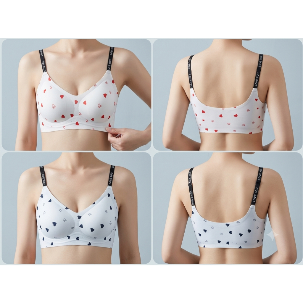 Áo Bra Phiên bản LOVE YOU BRA Nữ Không Gọng Seamless Êm Mềm Nâng Ngực Tự Nhiên Mã FL003 - Flowfit