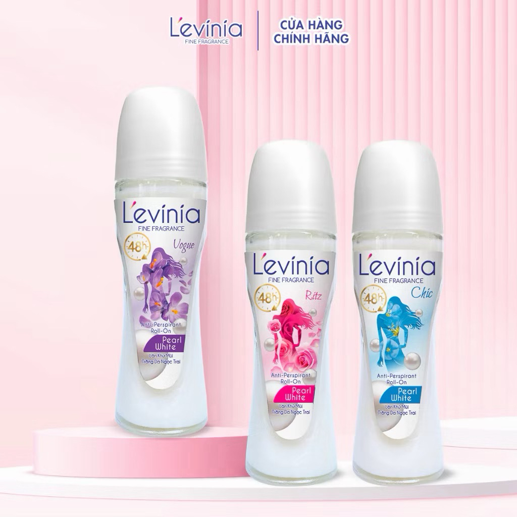 lăn khử mùi Levina 70ml dạng sữa  giúp trắng da khử mùi ,thơm năng động  cả ngày dài