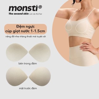 (1 cặp) Miếng đệm mút độn ngực hình giọt nước 1-1,5cm siêu nhẹ, có thể tháo rời tiện dụng, thoáng khí thoải mái