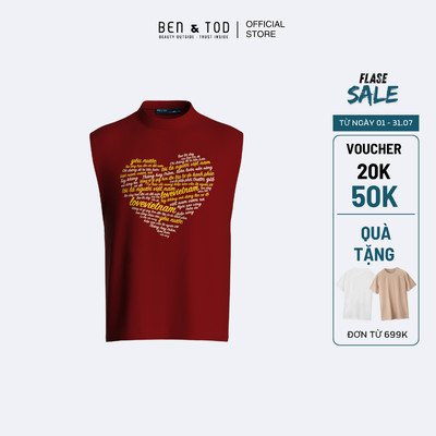 [Sale] Áo tanktop nam Ben & Tod R1510 BE193 chất liệu cotton thoáng mát cao cấp
