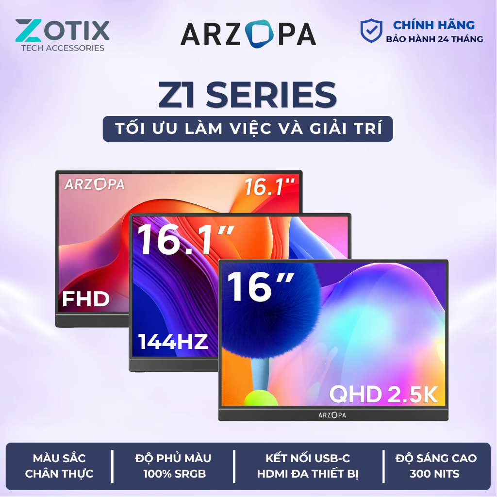 Màn hình phụ chính hãng Arzopa Z1 Series (Z1C, Z1RC, Z1FC) - Bảo hành chính hãng 24 tháng