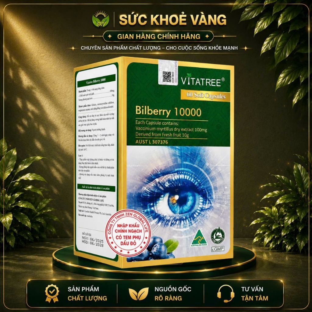 VITATREE BILBERRY 10000 – TINH CHẤT VIỆT QUẤT ĐỒNG HÀNH CÙNG ĐÔI MẮT SÁNG KHỎE 👁️🫐