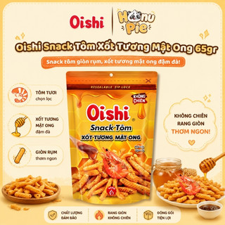 Combo 5 gói snack tôm Oishi xốt tương mật ong - giòn tan, đậm đà, không chiên qua dầu