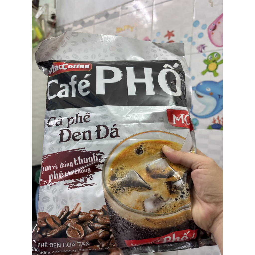 Cà Phê Phố Đen Đá MacCoffee 30 gói