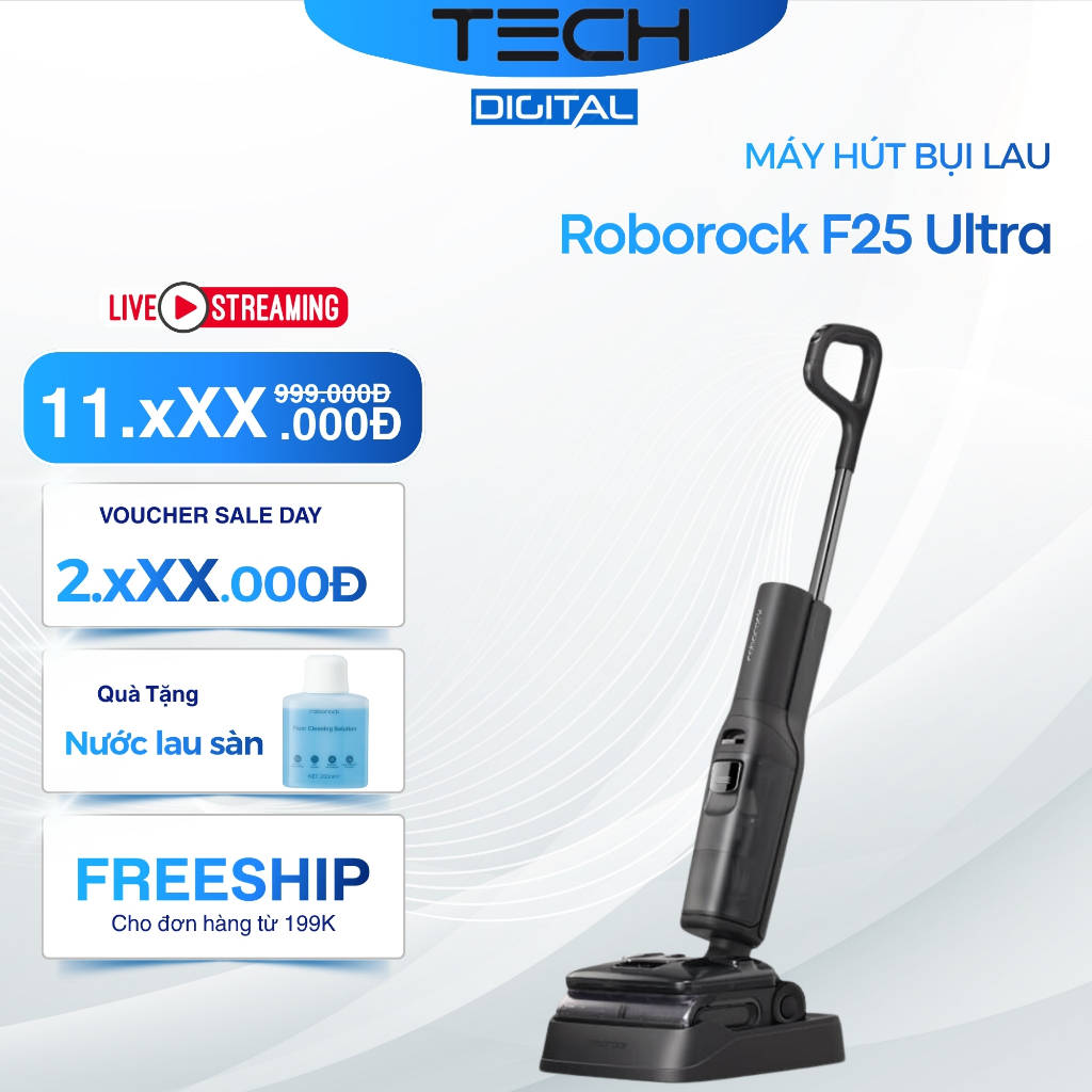 [Hỏa Tốc 2H] Roborock F25 Ultra | Roborock F25 ACE Combo | F25 ACE 22.000 Pa Gập 180 Độ - Quốc Tế