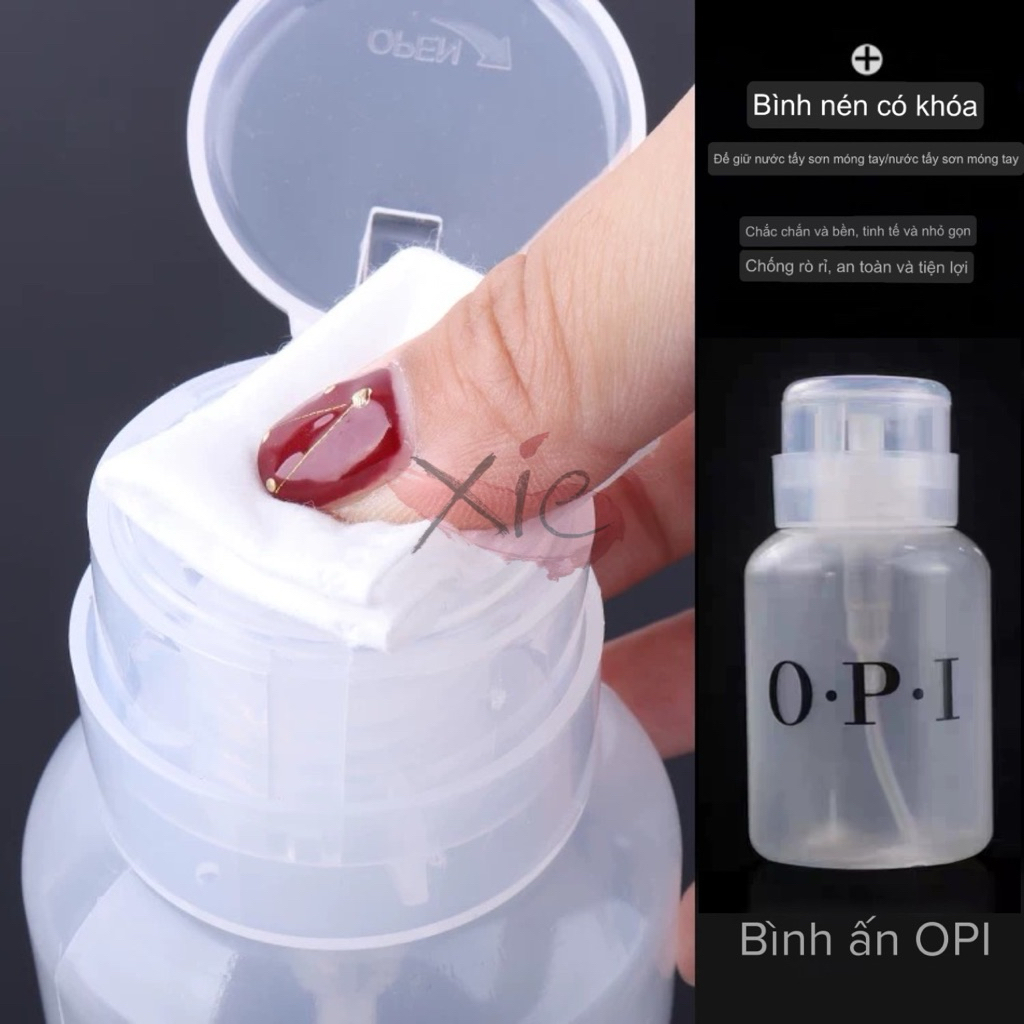 BÌNH ẤN OPI - Lọ đựng cồn/ acetone 200ml OPI đầu xịt bình ấn 💗