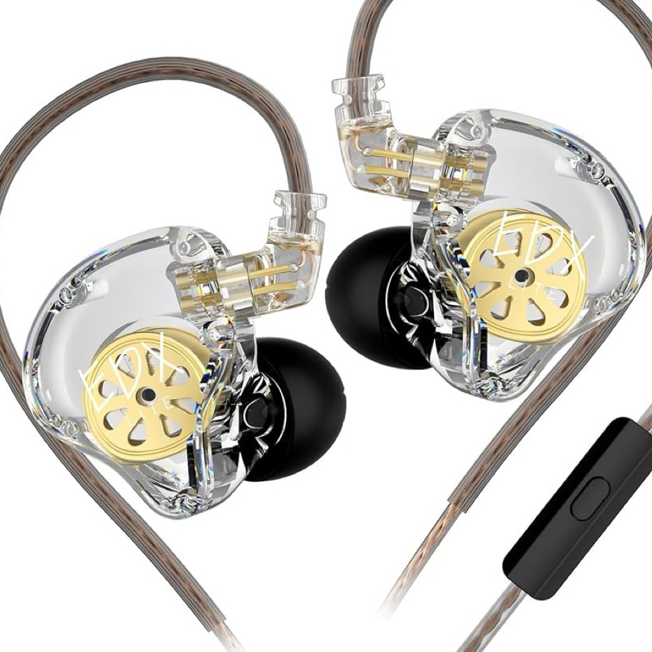 (Creed 2) Tai Nghe nhét tai In Ear IEM KZ EDX Lite Chất Âm HIFI Khử Tiếng Ồn QDC C Pin Cáp Tháo Rời 