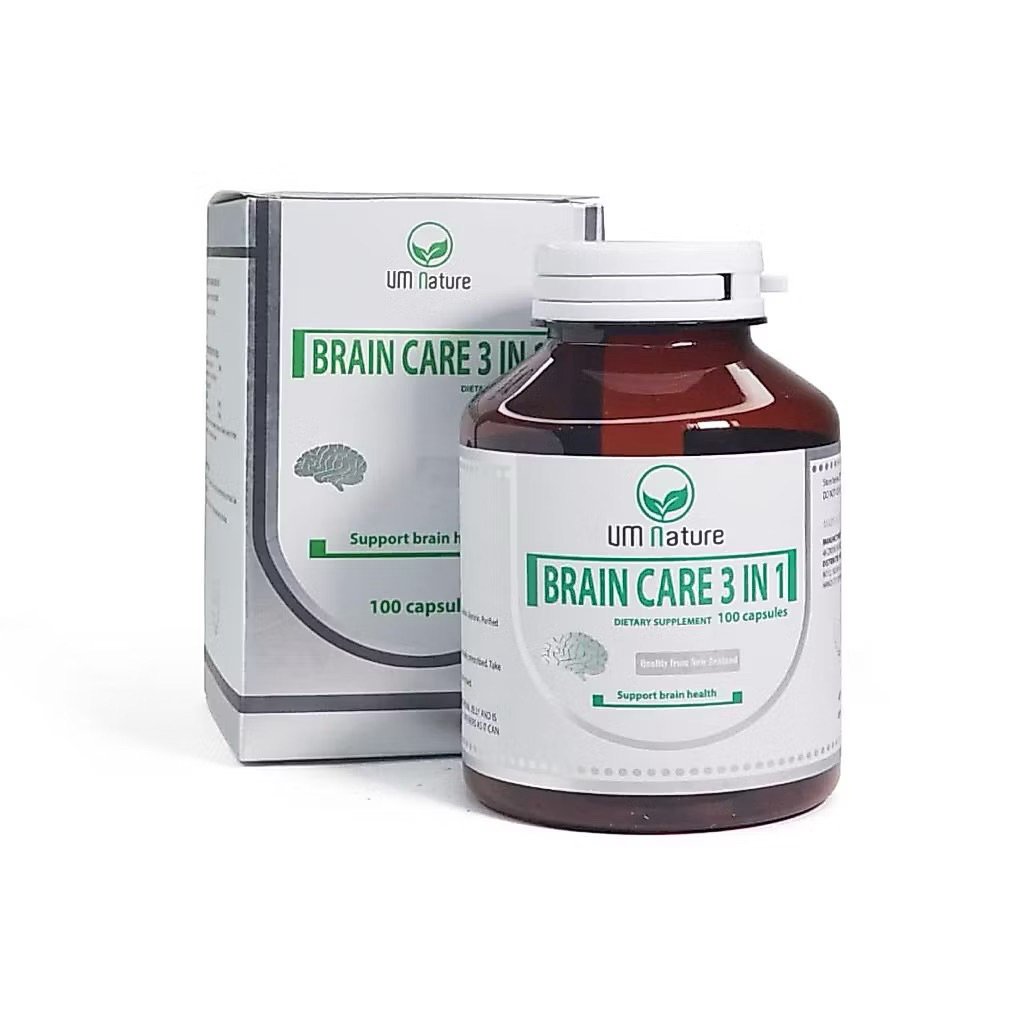 BRAIN CARE 3 IN 1 - HOẠT HUYẾT DƯỠNG NÃO CHIẾT XUẤT GINKO BILOBA NHẬP KHẨU NEWZELAND