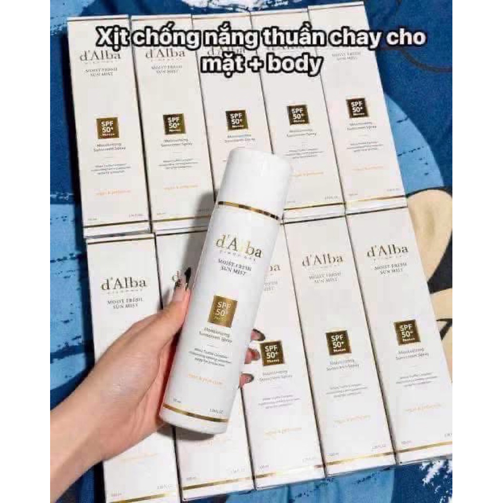 Xịt chống nắng mặt body dalba korea