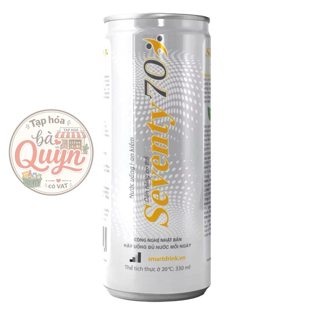 Nước ion kiềm Seventy70% Lon 330ml/ thùng 24 lon