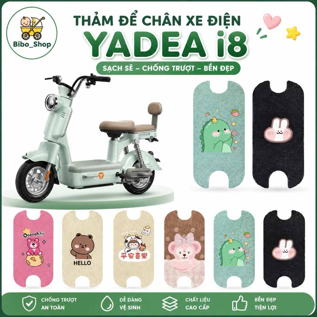 Thảm lót chân xe điện Yadea i8 ( sẵn hàng )