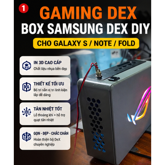 Gaming DeX Box Samsung DeX PC009 DIY 4K Hub USB-C Cho S Note Fold