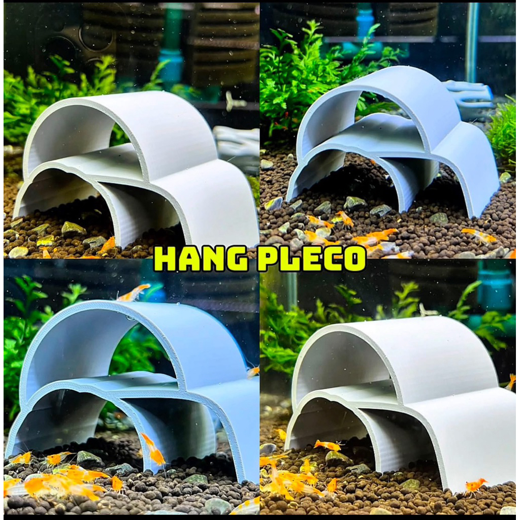 HANG VÒM PLECO 3 NGĂN - Đồ Chơi Thuỷ Sinh Hang Vòm Pleco 3 Ngăn Làm Nơi Trú Ẩn Cho Cá Pleco, Tép Cản