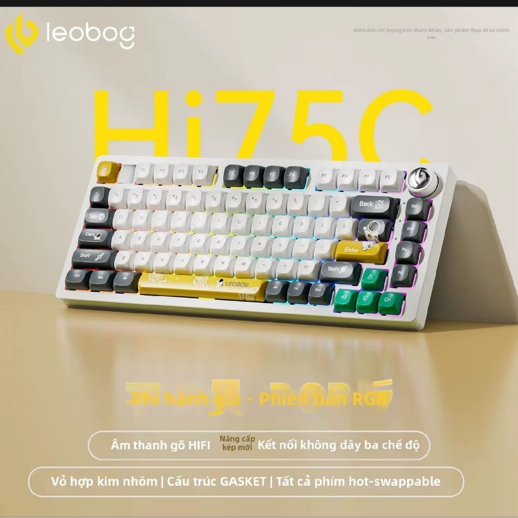 LEOBOG Hi75c Pro 3-Mode Mechanical Keyboard - Nhôm Nguyên Khối Premium