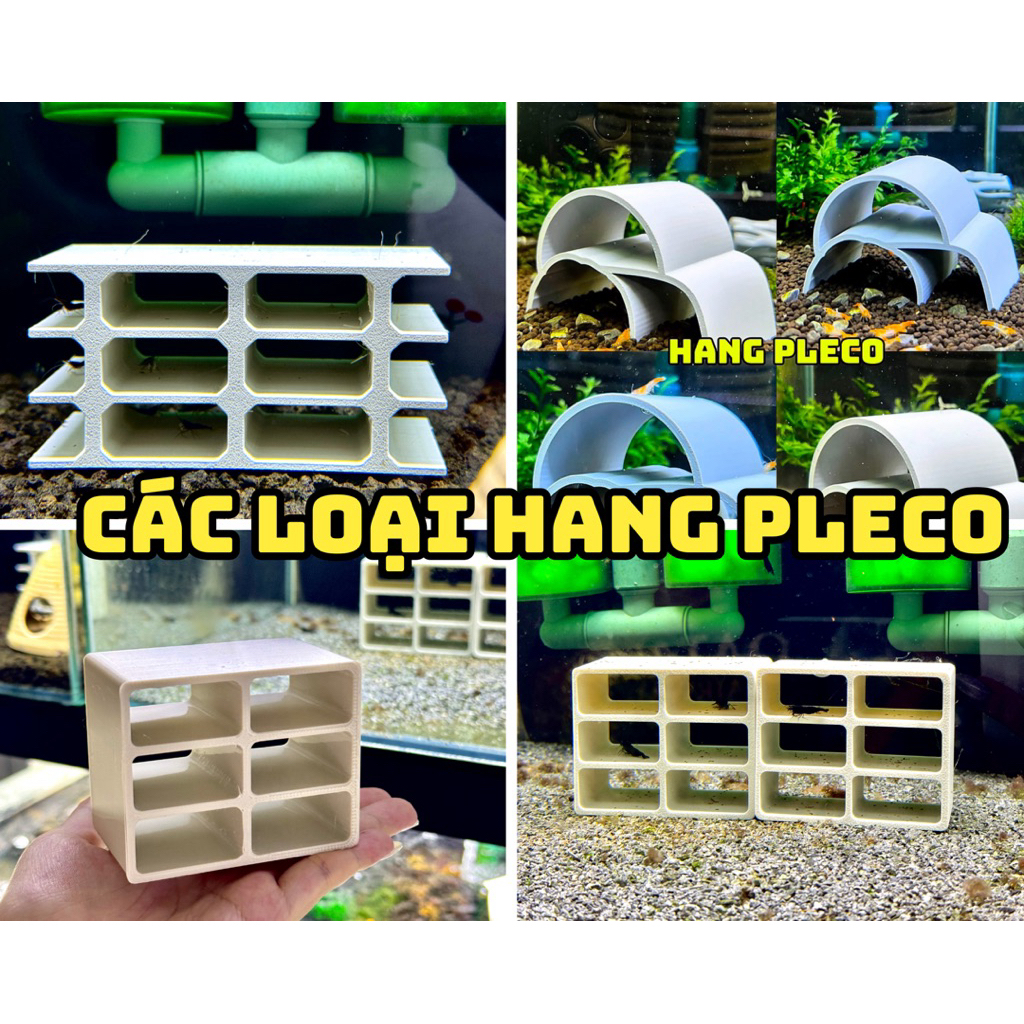 CÁC LOẠI HANG PLECO - Đồ Chơi Thuỷ Sinh Hang Pleco Làm Nơi Trú Ẩn Cho Cá Pleco, Cá Cảnh, Tép Cảnh