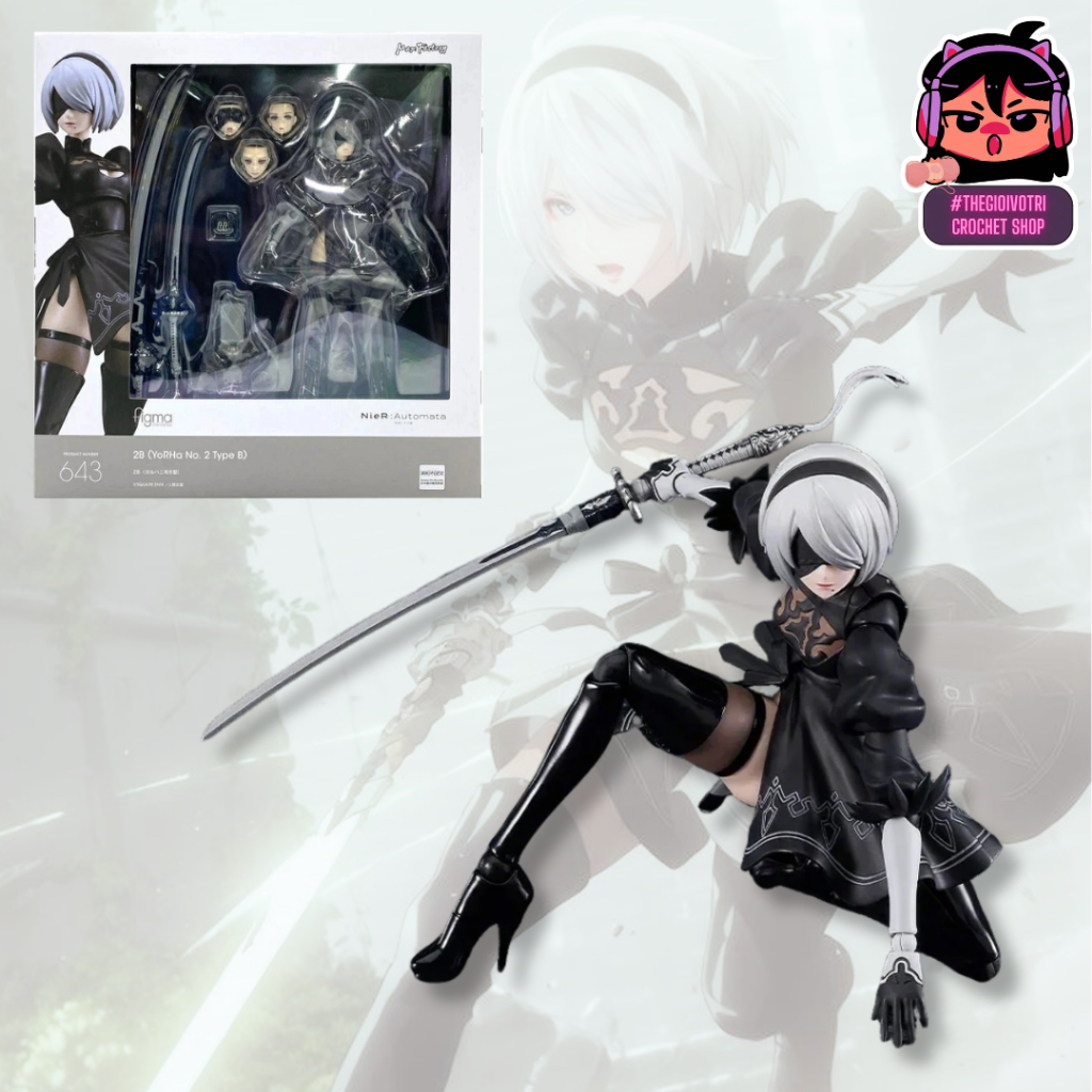 FIGMA 643 (AUTHENTIC) HIGH QUALITY ACTION FIGURE "2B - NIER AUTOMATA" (2ND - FULLBOX)
