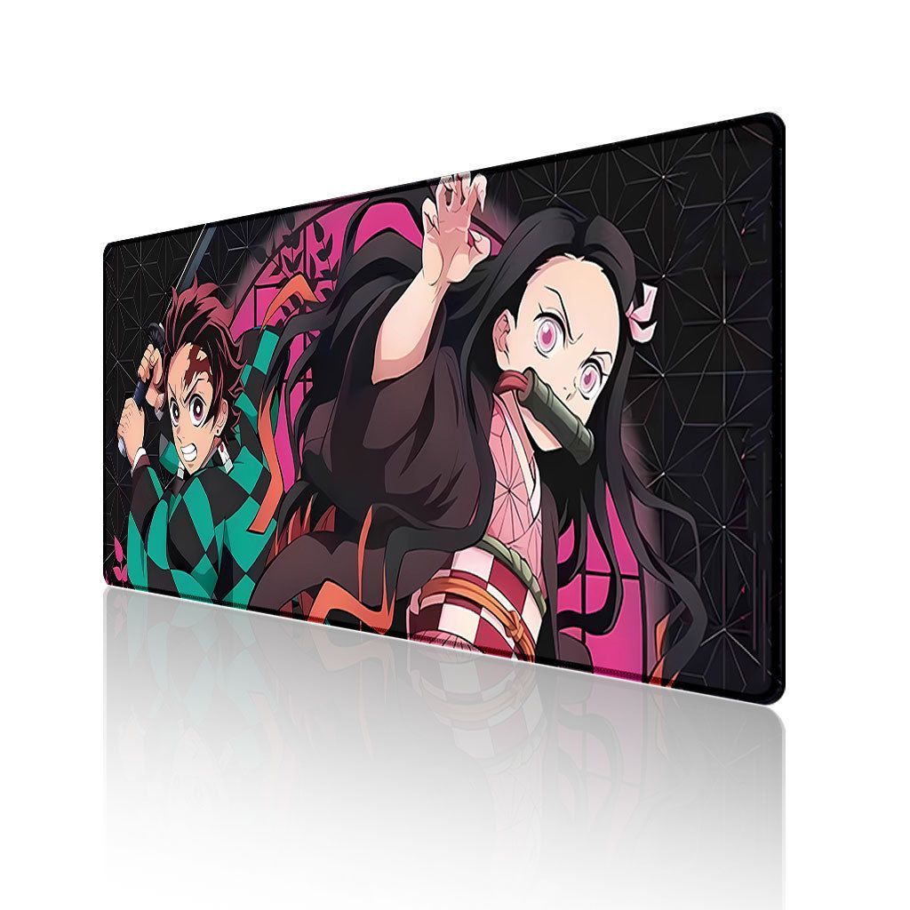 ( MUA 2 TẶNG 1 ĐÈN NGỦ) Miếng lót chuột hoạt hình 80x30cm Nezuko tanjiro dễ thương chống nước cực êm
