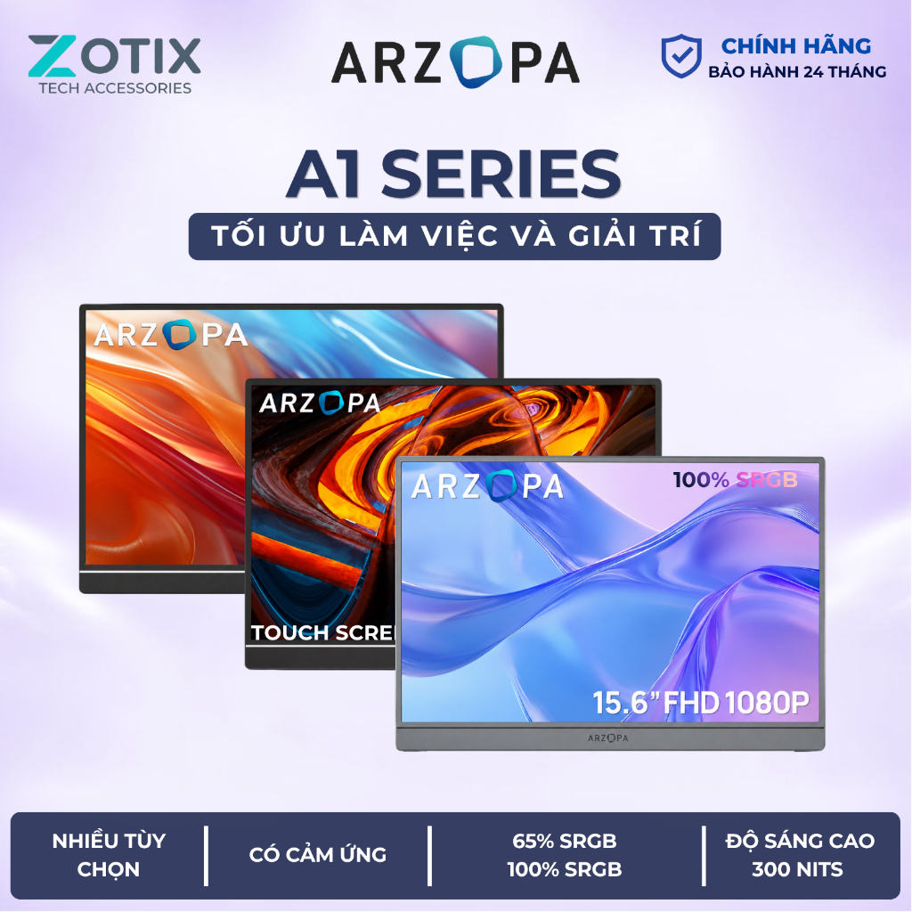 Màn hình phụ chính hãng Arzopa A1 Series (A1, A1M, A1 Gamut, A1 Touch) Bảo hành chính hãng 24 tháng