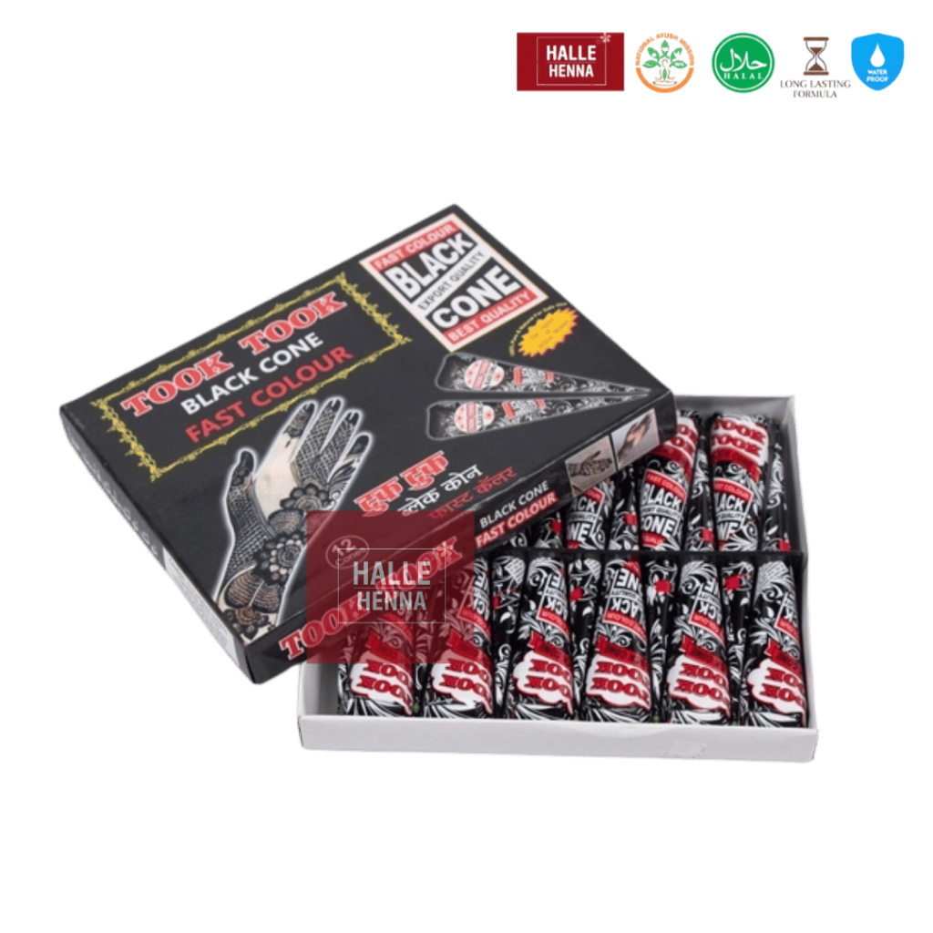 Mực Vẽ Henna MADIHAS Took Took Black Chính Hãng Ấn Độ – Henna Cone Màu Đen Vẽ Mehendi, Tattoo