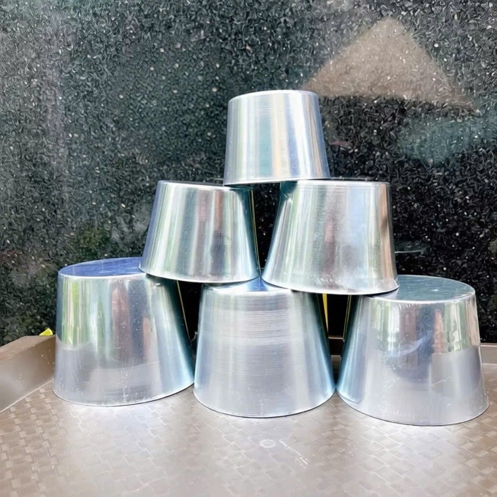 COMBO 5 - 10 LY NHÔM LÀM ĐÁ - Chung làm nước đá Bằng Nhôm