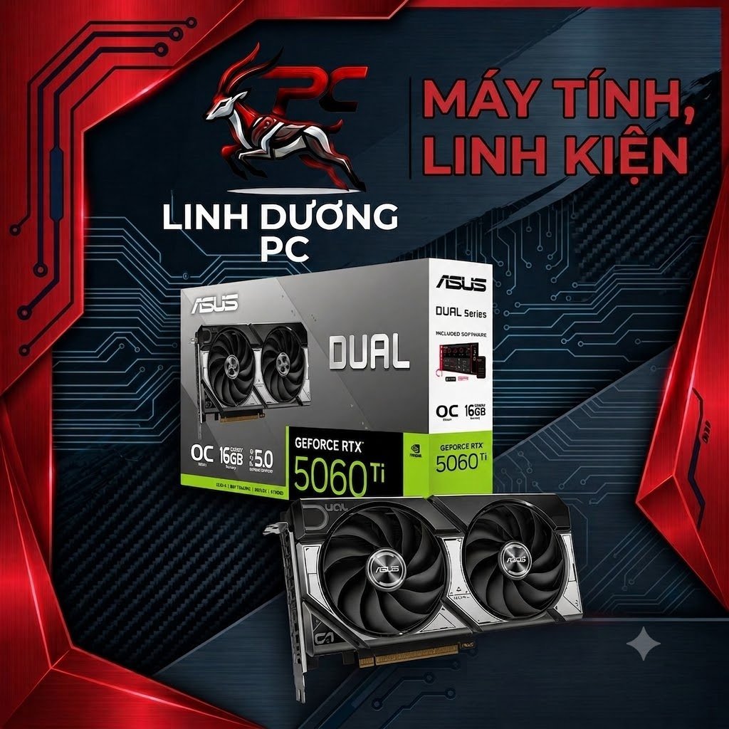 ASUS Dual RTX 5060ti 16GB GDDR7 OC New