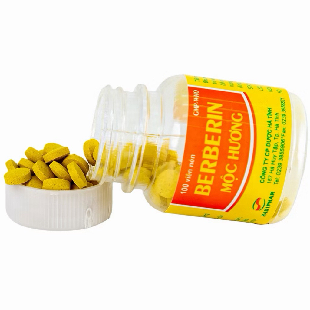 Viên uống hỗ trợ đau bụng, đi cầu,đầy bụng khó tiêu berberin