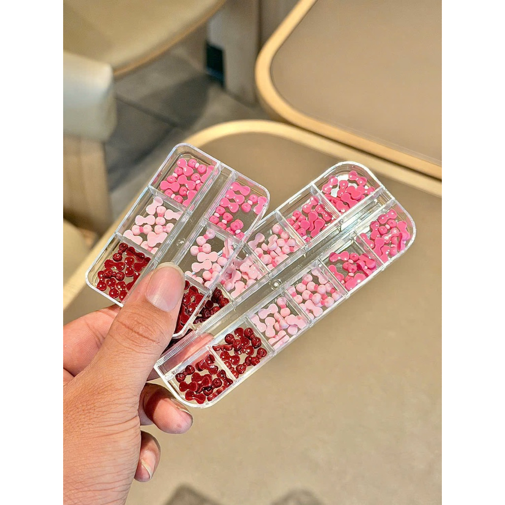 (Charm)Khay charm kitty 6 ô, charm kitty, charm kitty 6 ô - mina nail