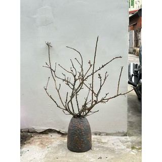 Bình cắm hoa gốm Bát Tràng dáng chuông cắm hoa loa kèn, hoa giả