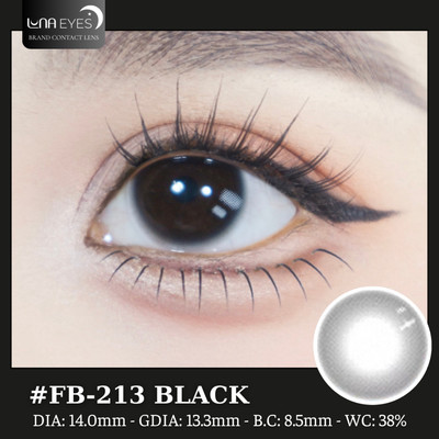 [SALE] Lens mắt FB-213 Black màu đen chấm sáng hiệu ứng long lanh không giãn tự nhiên, size nhỏ