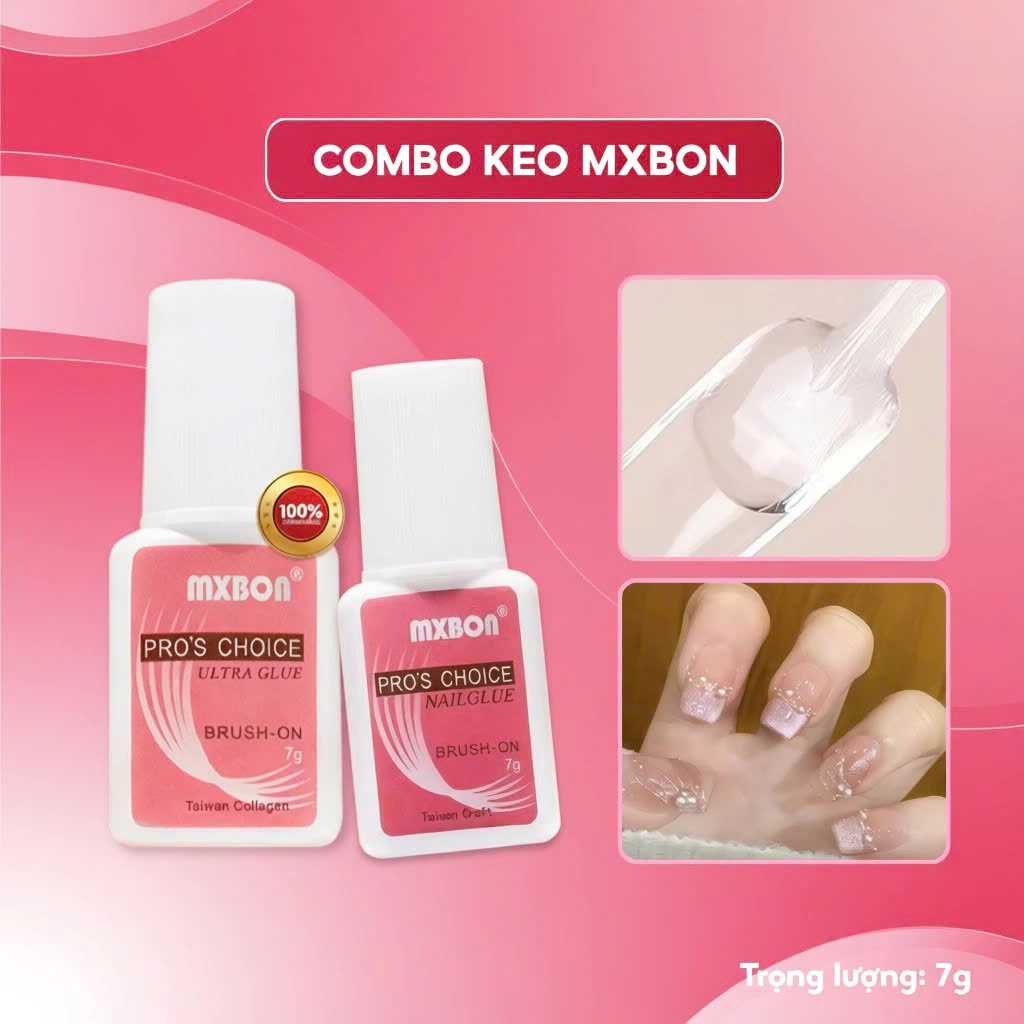 combo 10 keo mxbon ,Keo mxbon dán móng giả , keo dán móng mxbon làm nail