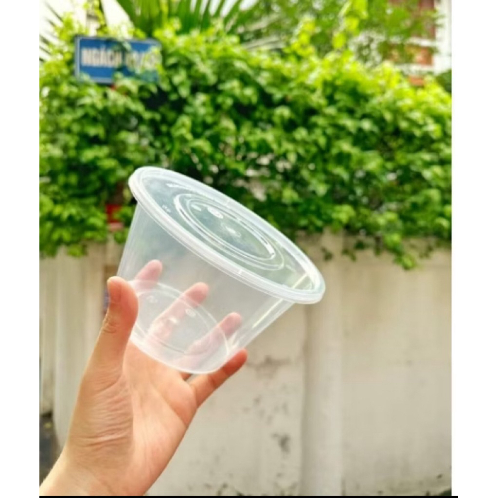 Combo 100 tô nhựa kèm nắp (dung tích 800ml,1000ml)