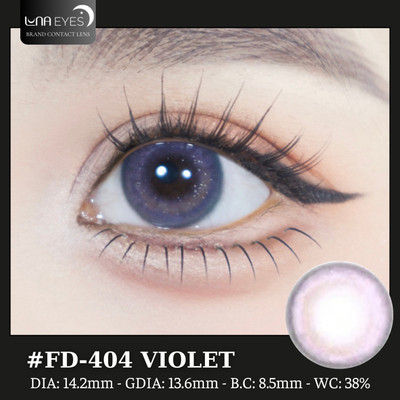 [SALE] Lens mắt FD-404 Violet màu tím filter chấm sao phong cách douyin, size vừa - LUNA EYES brand
