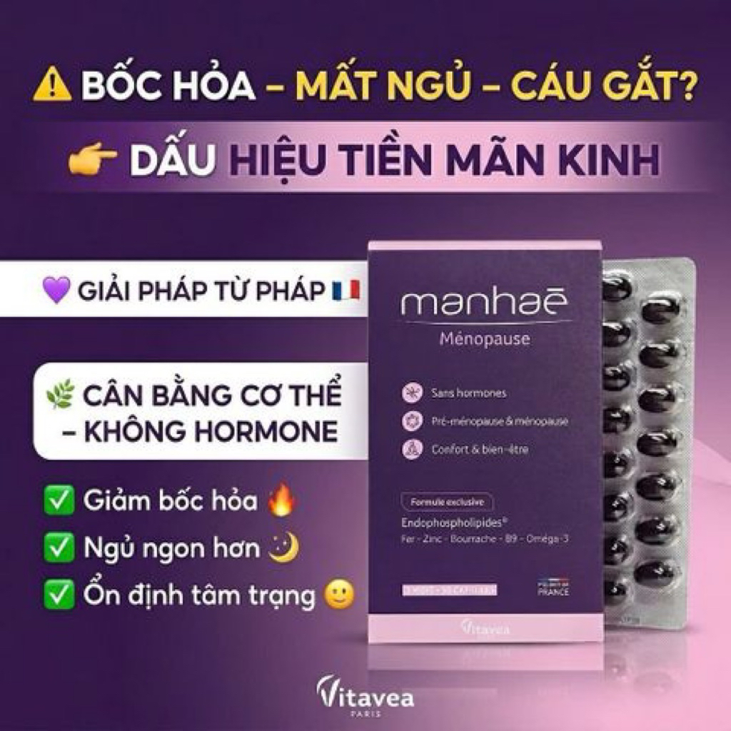 Viên Uống Cân Bằng Nội Tiết Manhae Menopause Nutrisante Bổ Sung Khoáng Chất, Hỗ Trợ Sức Khỏe - ONFIT
