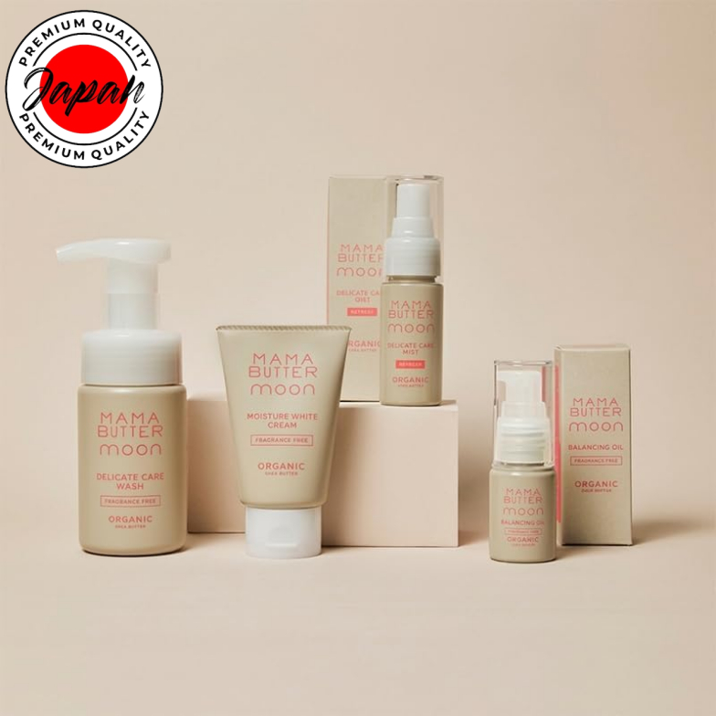 Mama Butter Delicate Care Wash / Moisture White Cream / Delicate Care Mist / Balancing Oil — Gentle,
