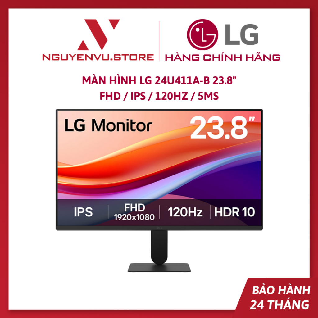 Màn Hình LG 24U411A-B 23.8 Inch / 27U411A-B 27 Inch (FHD / IPS / 120Hz / 5ms) - Hàng chính hãng