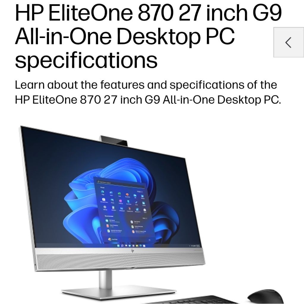 Barebone HP EliteOne 870 G9 AIO PC