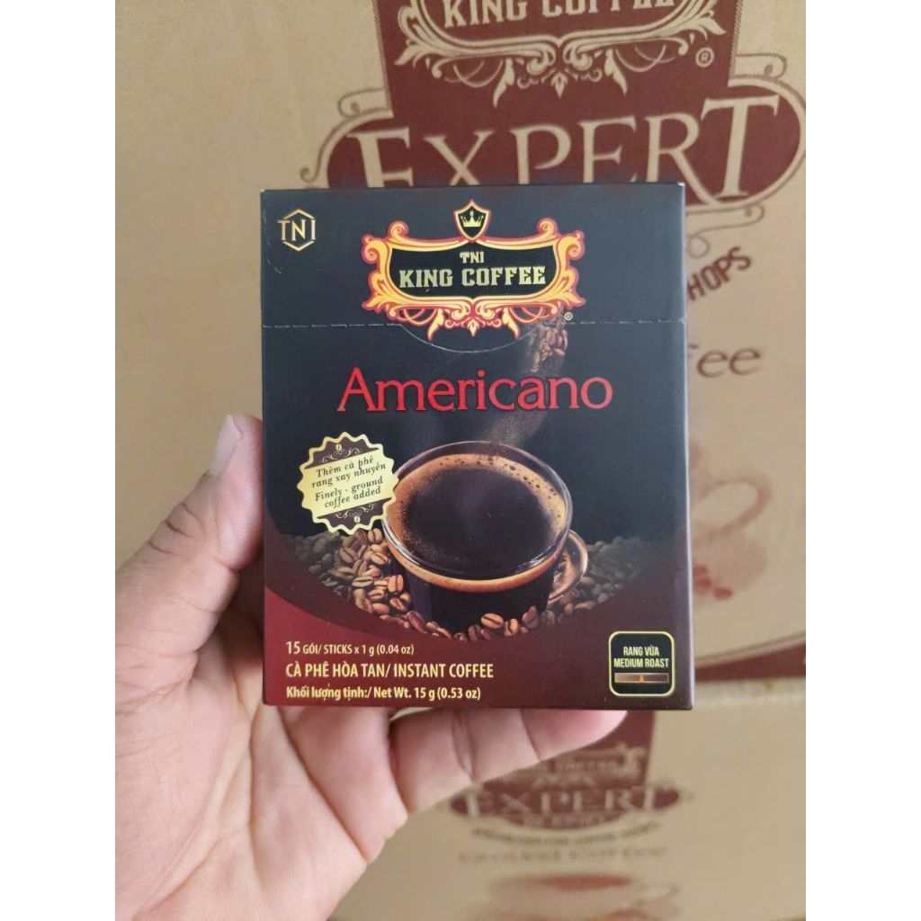 Cà phê đen TNI King Coffee Americano Premium 15g
