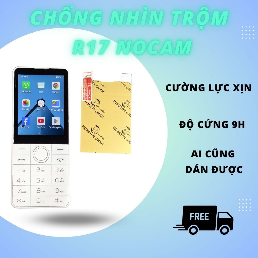 Chống Nhìn Trộm R17 Nocam 2Sim - bảo mật riêng tư, cảm ứng sướng, dễ dán, đặt phát ăn luôn - QinVN C
