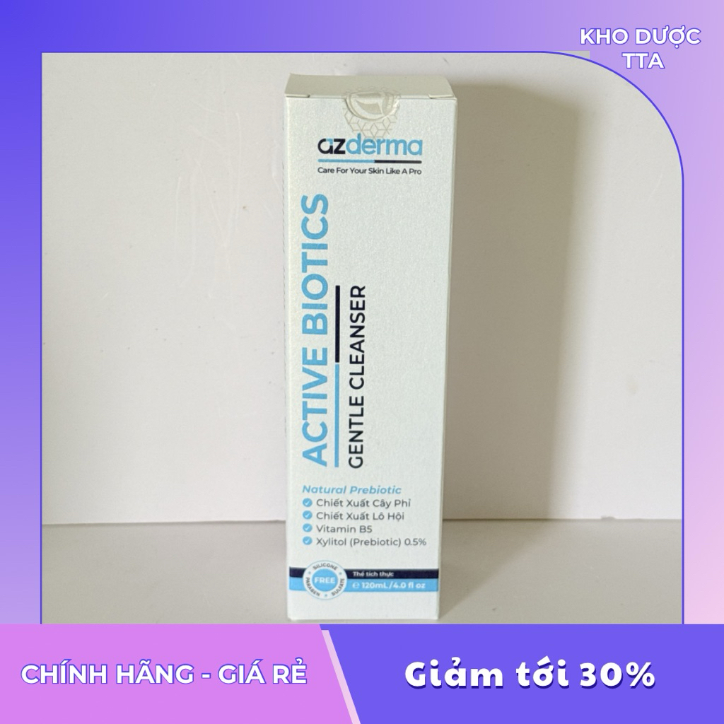 [Chính Hãng] Sữa Rửa Mặt Azderma Active Biotics Gentle Cleanser 120ml - Sữa Rửa Mặt Nhẹ Nhàng Với Pr