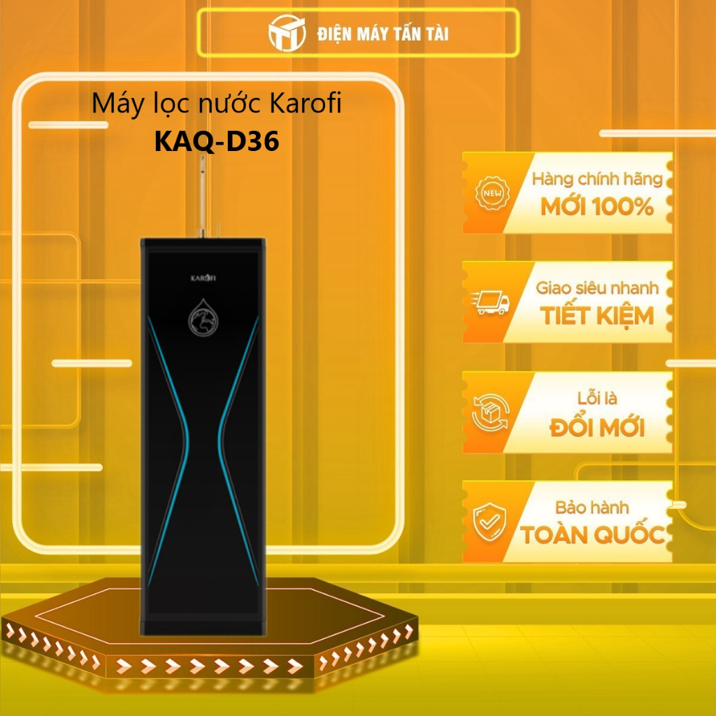 (HCM) - KAQ-D36 - Máy Lọc Nước Karofi KAQ-D36 -  Hệ Thống 10 Lõi Lọc