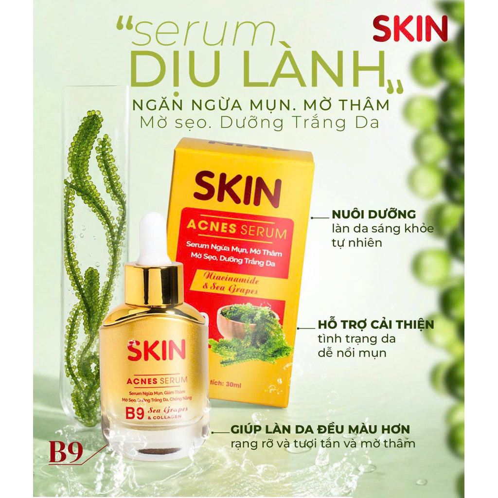 Serum Ngừa Mụn Mở Thâm Dưỡng Trắng Da SKin Acnes Serum B9