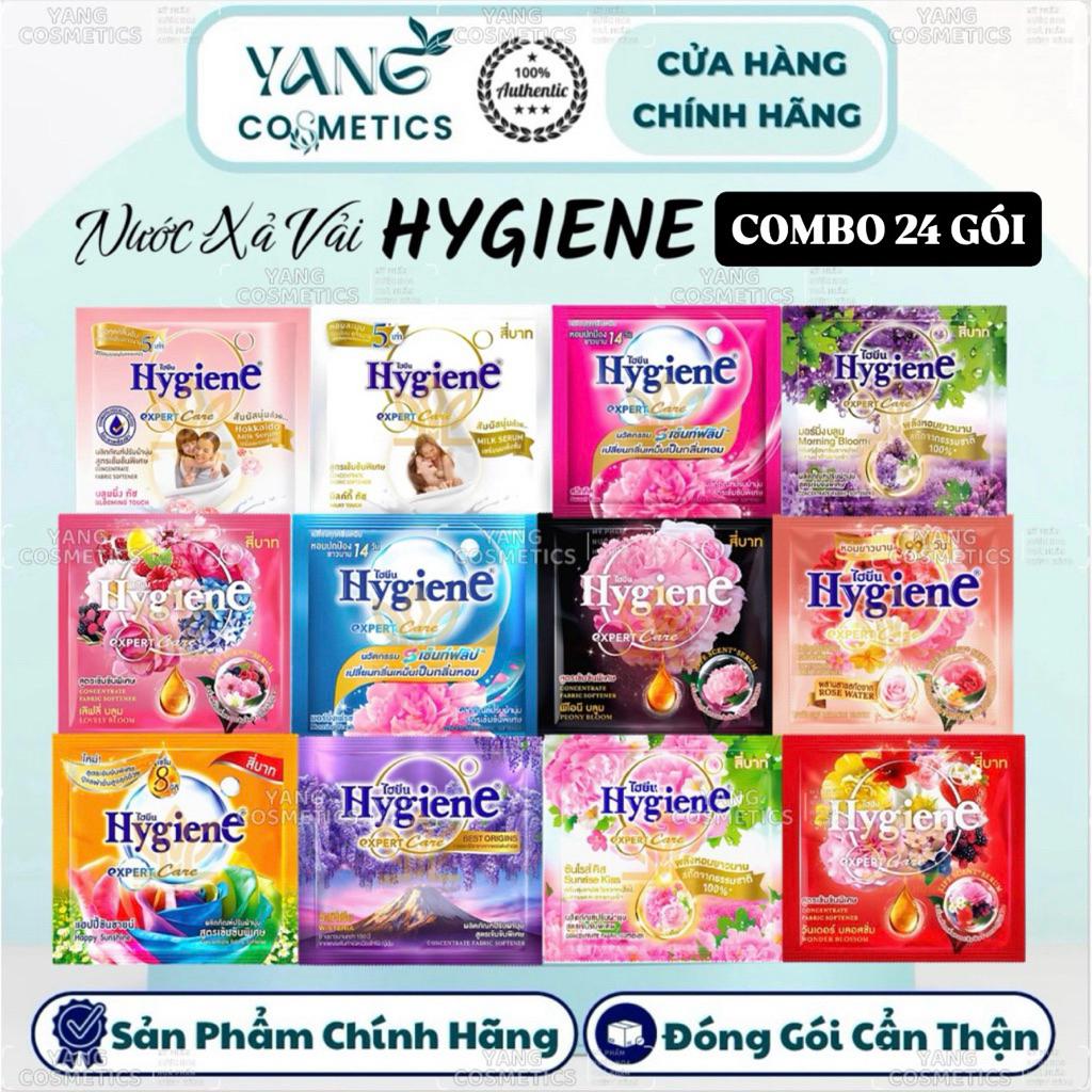 Nước Xả Vải Hygiene COMBO 24 GÓI 20ml - Nước Xả Dây Thái Lan Hygiene HÀNG CHÍNH HÃNG