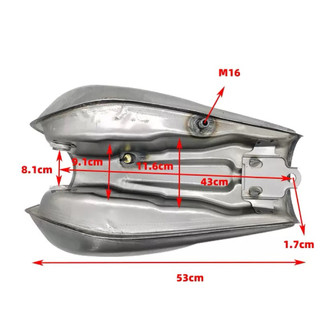 Bình Xăng Gò To Thô Chưa Sơn Kèm Nắp Khóa Độ Xe Máy Classic Cafe Racer Tracker