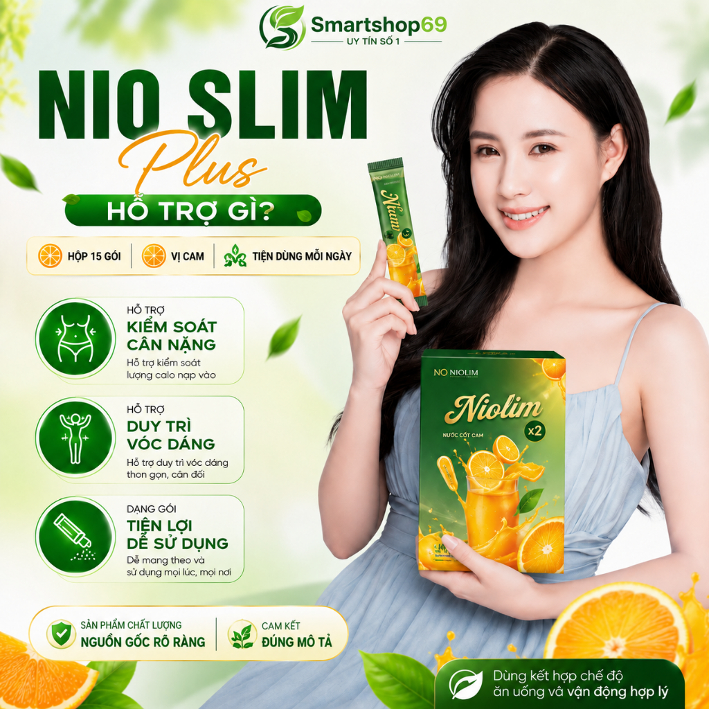 Siro Giảm Cân NIOLIM X2 Mẫu Mới giảm cân nhanh an toàn, giảm mỡ bụng hiệu quả hộp 15 ngày