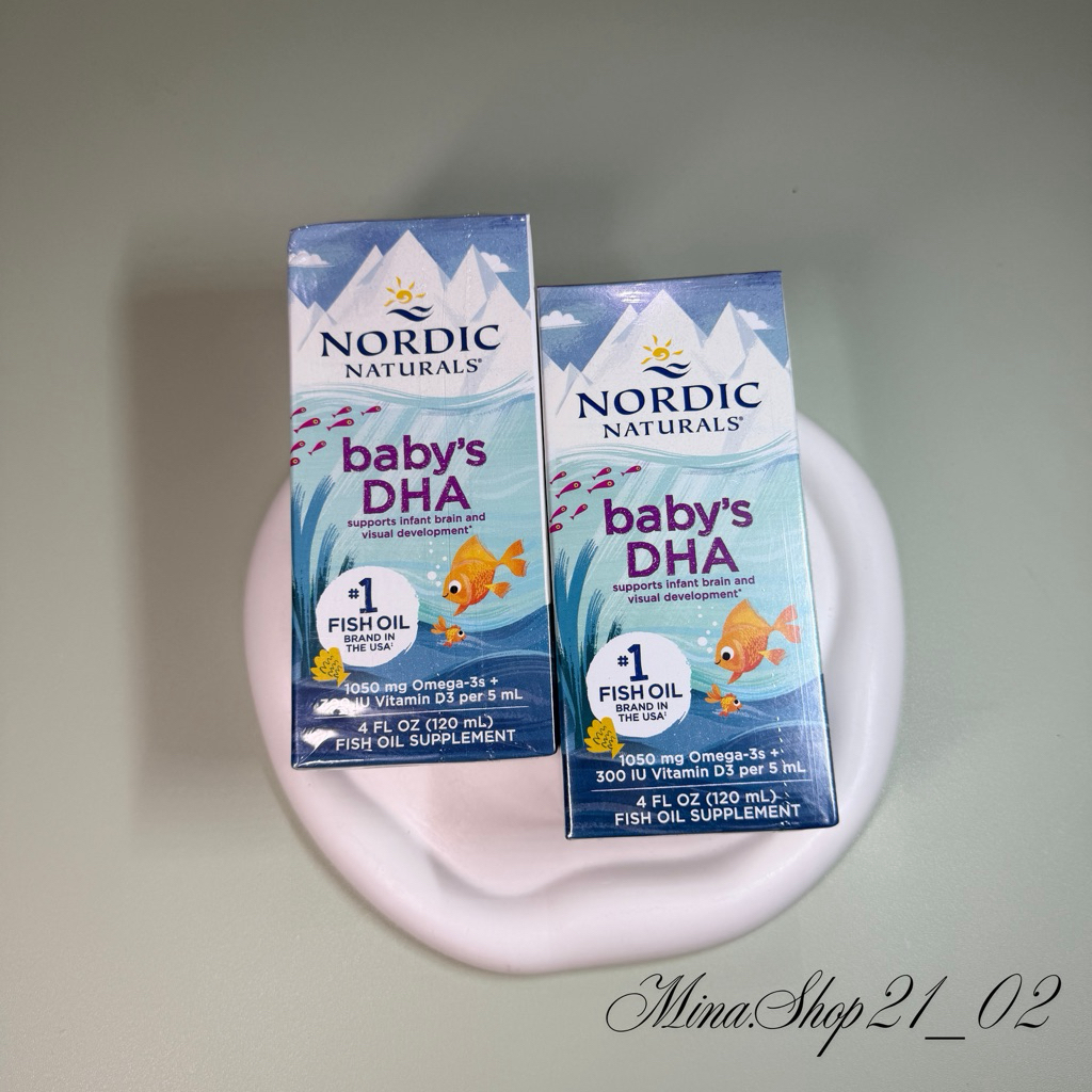 [Hàng Mỹ] Dầu Cá Nordic Naturals Baby’s DHA 120ml - Omega-3 DHA Hỗ Trợ Phát Triển Não Bộ & Thị Lực C