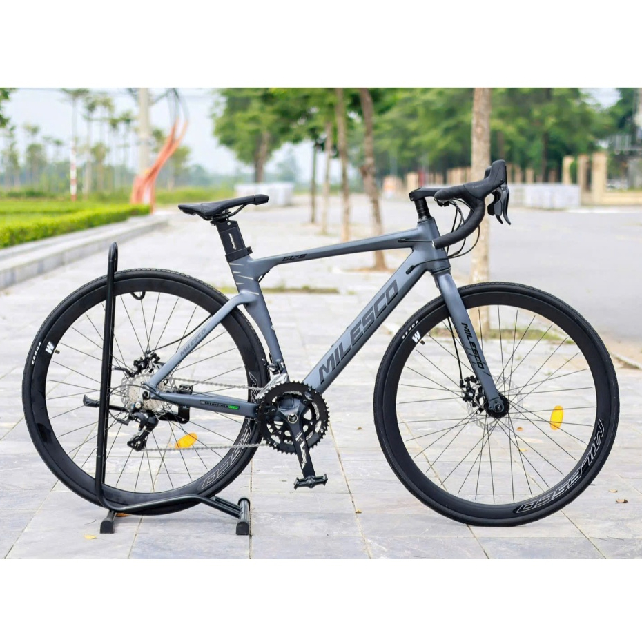 [Hoả Tốc] Xe Đạp Road MILESCO GLS Khung Nhôm Gen 3, Trục Rỗng, Cối Nổ,Tay Đề Lắc, Bộ Đề Sensah Ignit